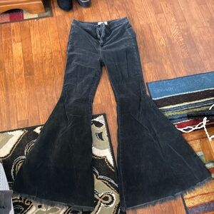 Free People Gray Flare Pants